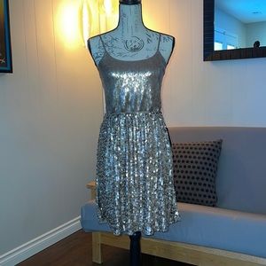 Champagne Sequin Cocktail Dress